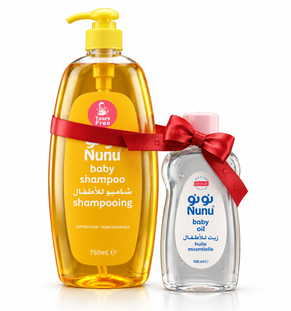 Nunu-P Baby Shampoo 750ml + Oil 100ml Bundle 1+1