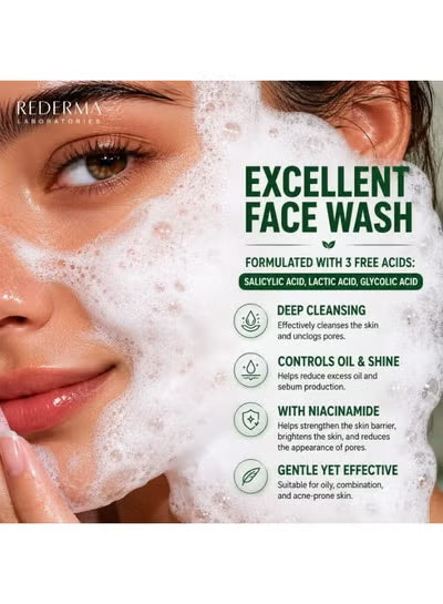 Rederma Foaming Gel Cleanser for Oily & Acne-Prone Skin
