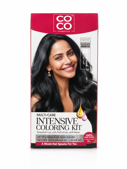 Coco Cosmetics Hair Color Kit – Blue Black
