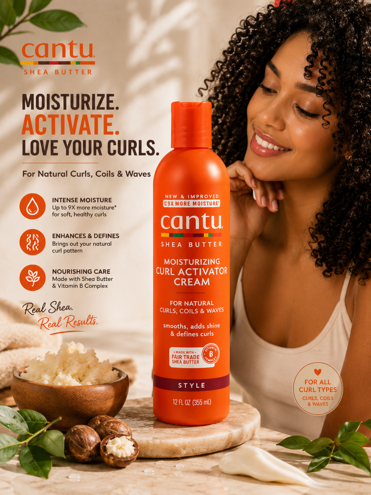 Shea Butter Moisturizing Curl Activator Cream 355 ml