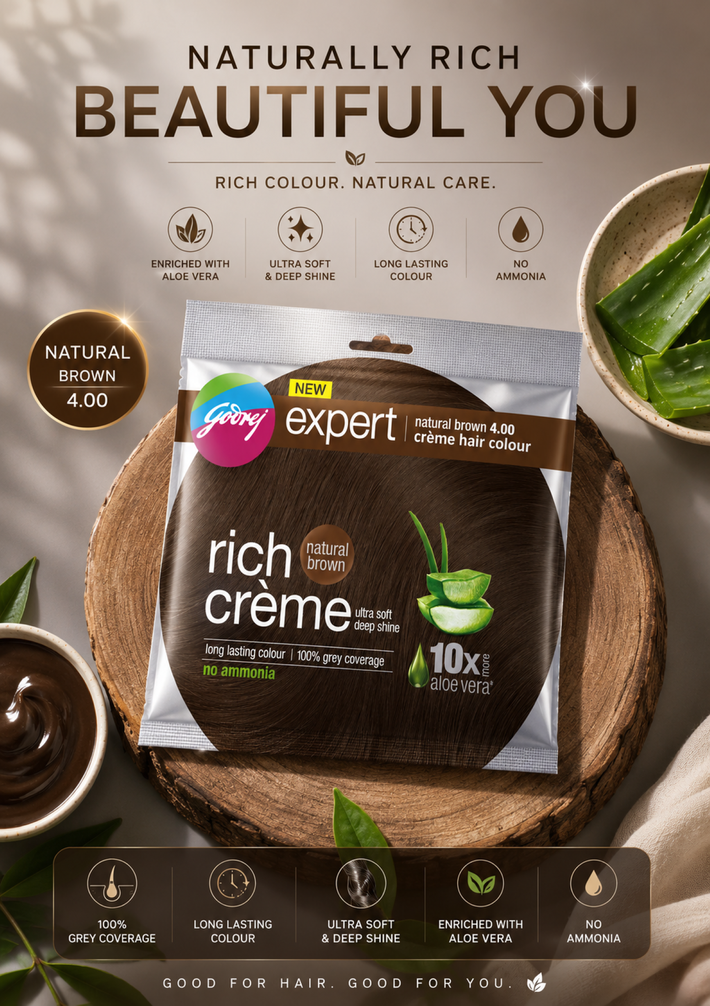 Godrej Expert Hair Colour, Brown - 20 Gm