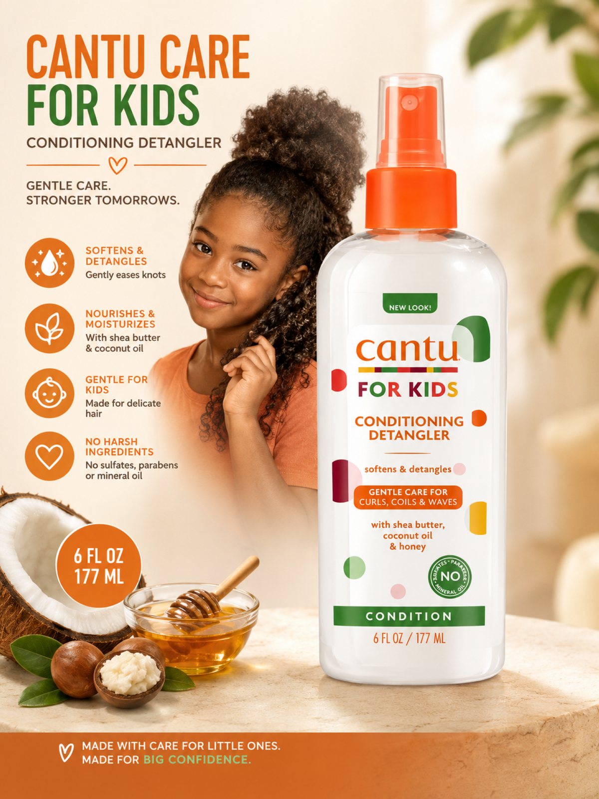 Cantu Care for Kids Conditioning Detangler 177ml