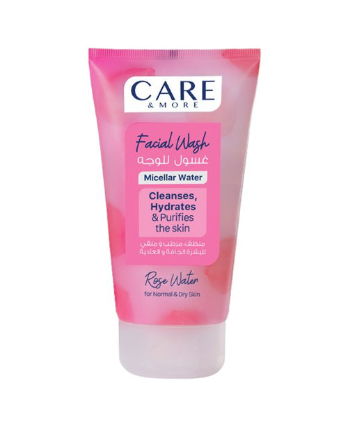 Care & More Facial Wash for Normal and Dry Skin With Rose Water 150ml