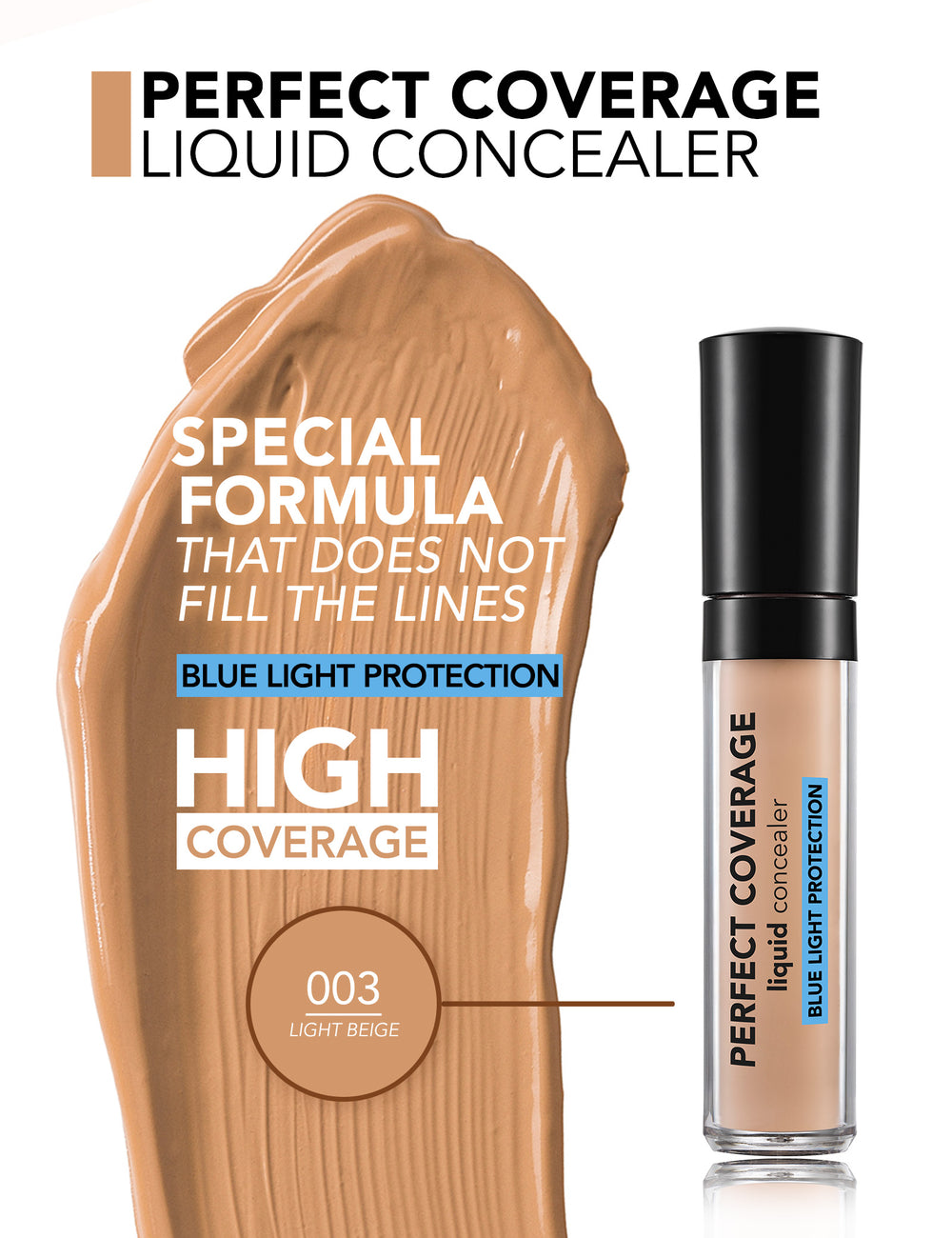 Flormar Perfect Coverage Concealer No.03 Light