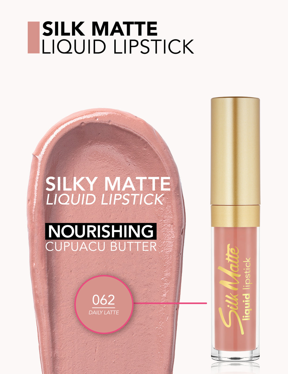 Flormar Silk Matte Liquid Lipstick No 062 Daily Latte