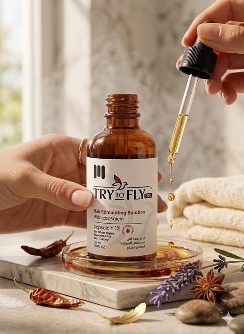 try to fly hair simulating solution capsaicin 50ml
