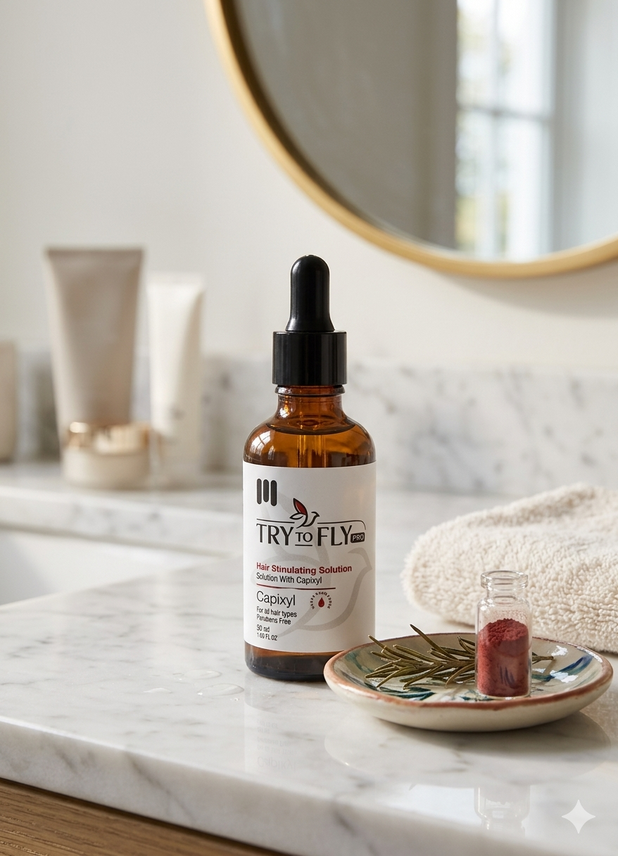 try to fly hair simulating solution capixyl 50ml