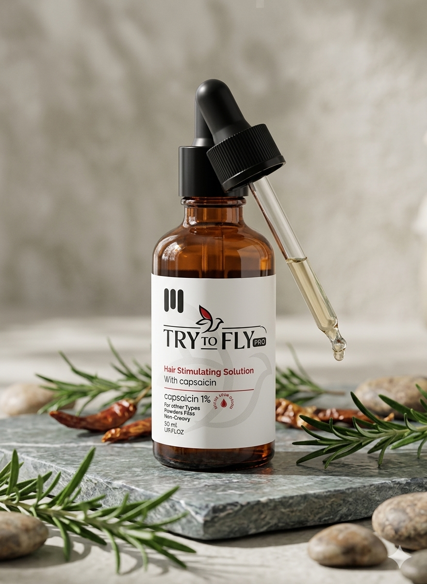 try to fly hair simulating solution capsaicin 50ml