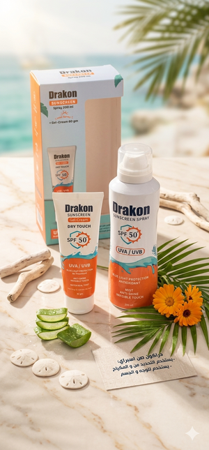Drakon Sunscreen Set of Sunscreen Spray 200ml+ Drakon Sunscreen Gel 60gm