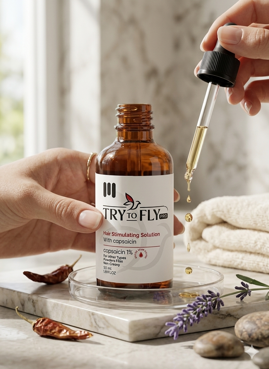 try to fly hair simulating solution capsaicin 50ml