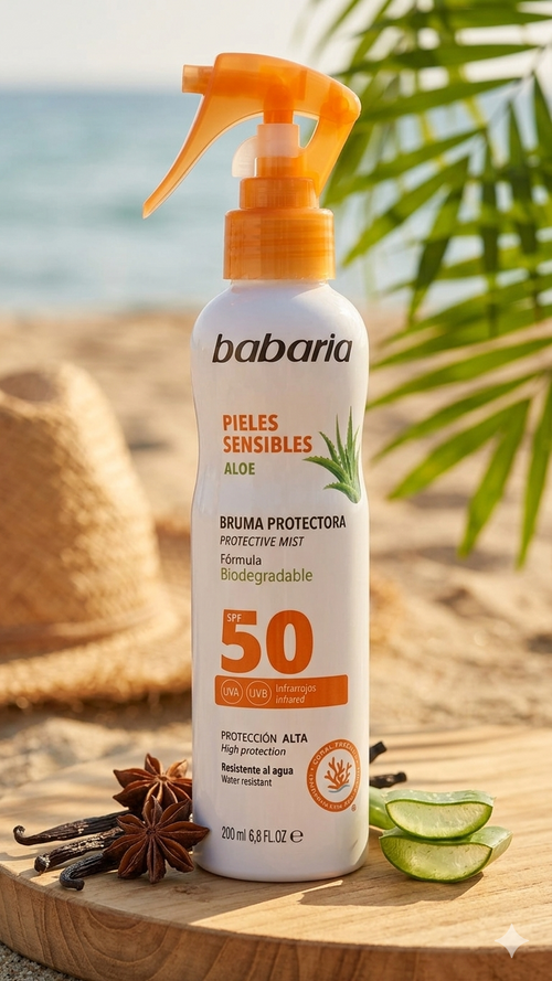 Babaria Sunscreen Spray Sensitive Skin Spf50 200ml