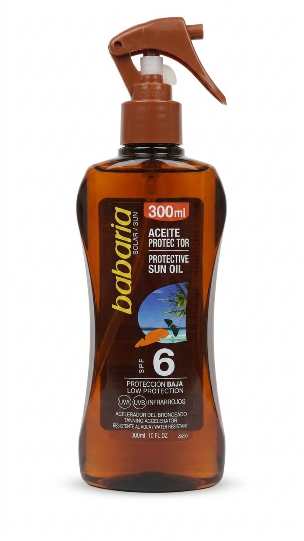 BABARIA بخاخ زيت الوقاية من الشمس SPF 6 300 مل