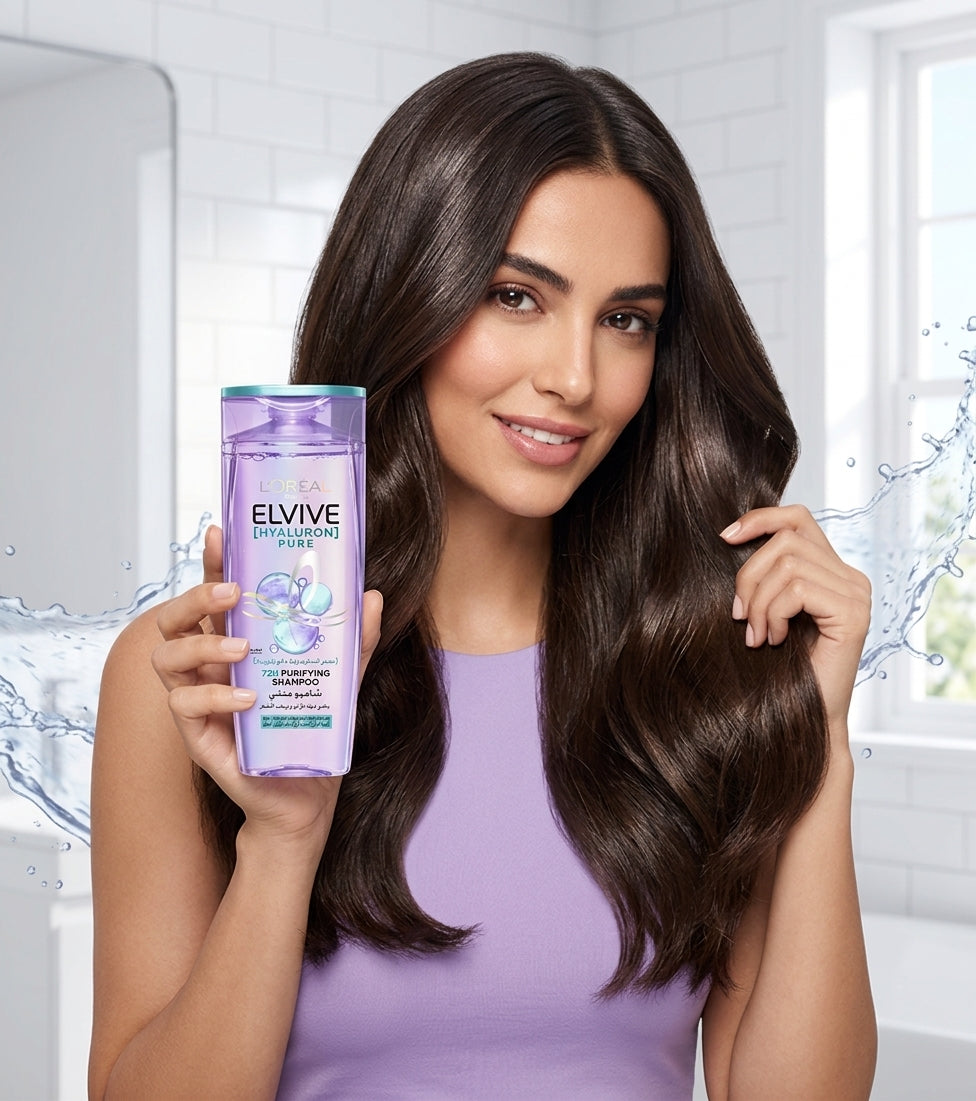 L'Oréal Pure Hyaluron Shampoo for Dry Hair Repair - 600ml