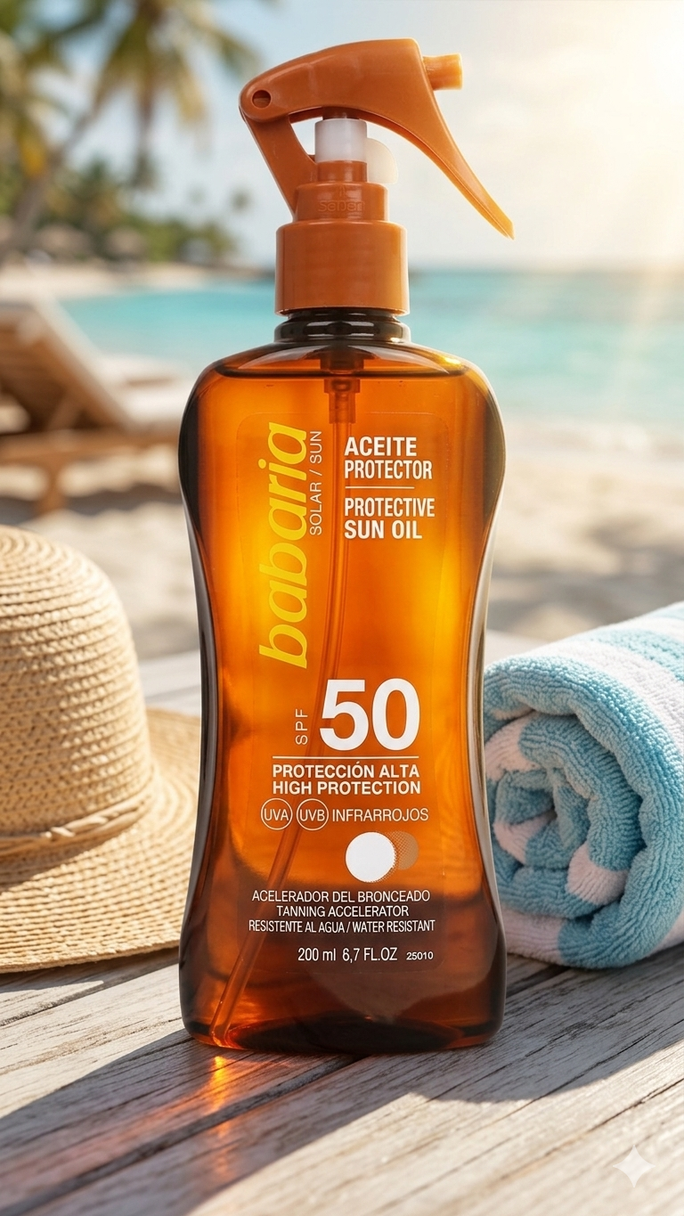 زيت بابليريا الواقي من الشمس بجوز الهند SPF50 سعة 200 مل