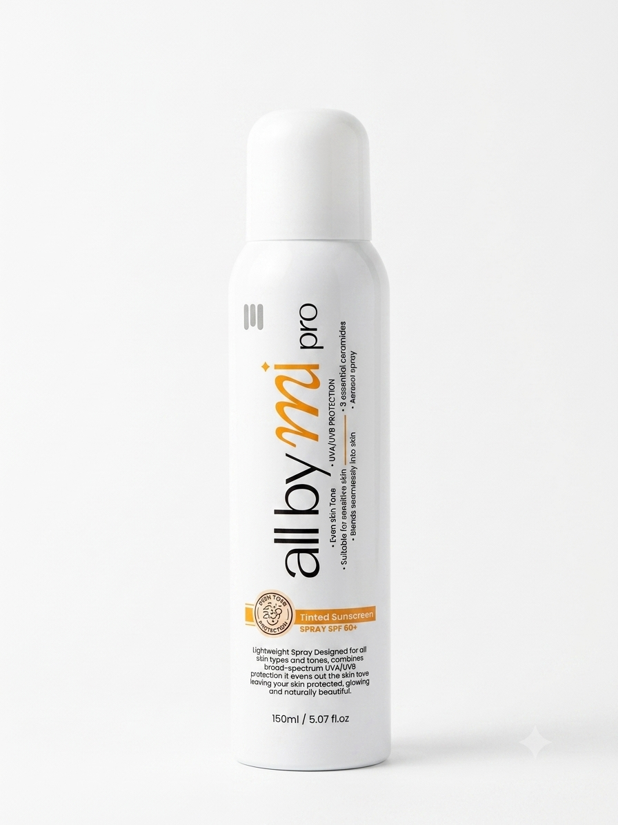 All by mi tinted sunscreen spray spf50+ 150ml