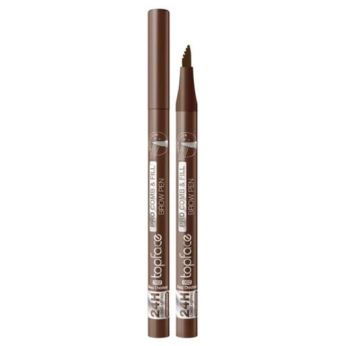 Top Face Pro Comb & Fill Brow Pen 002 Deep Chestnut