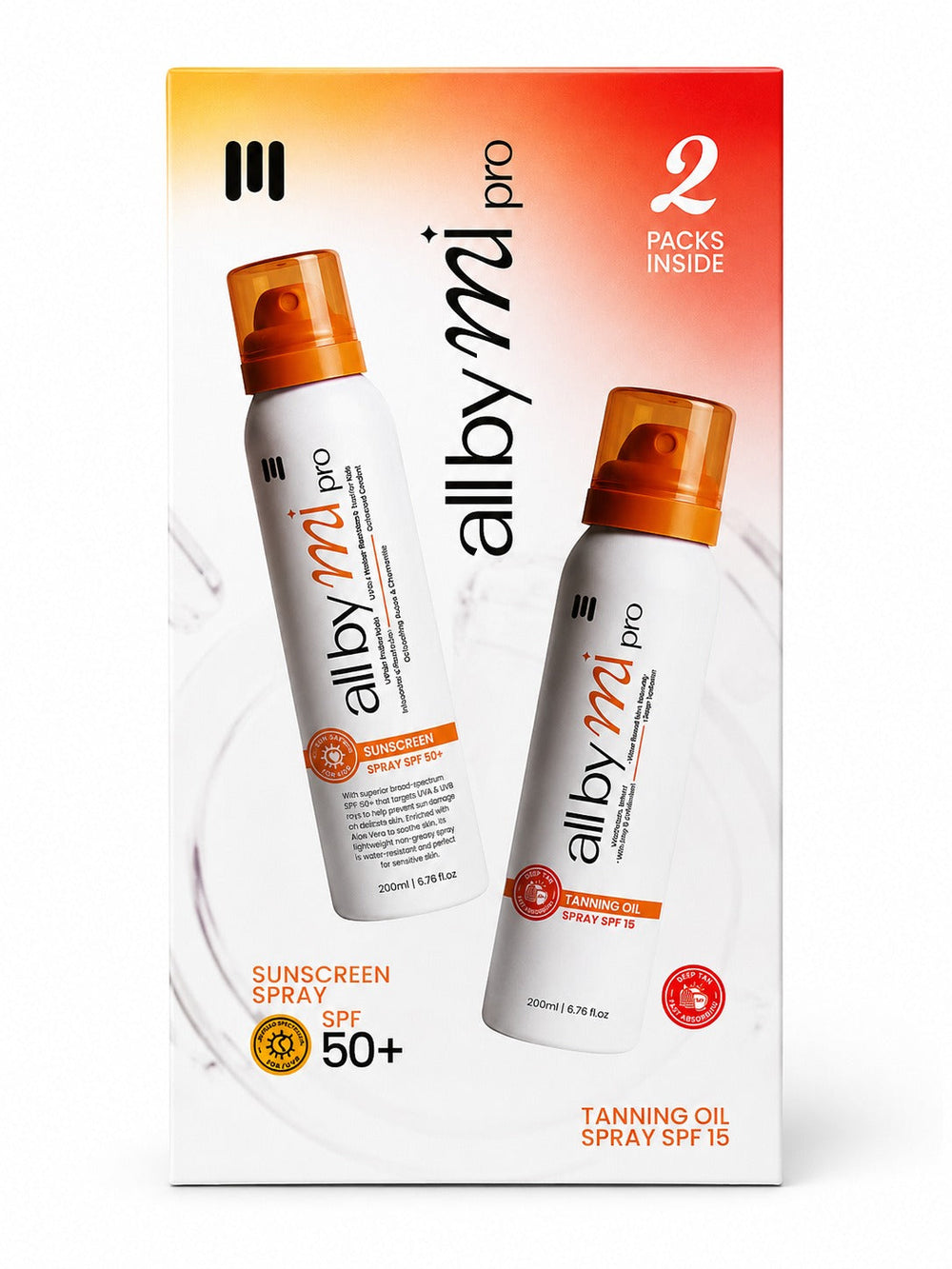 All by mi sunscreen spray spf50+oil spray SPF15