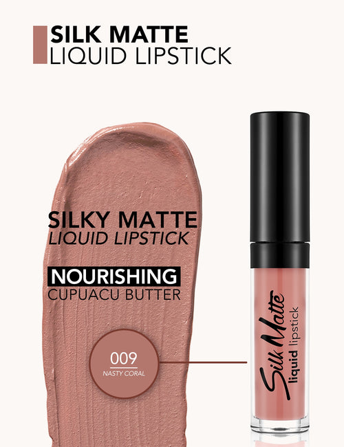 Flormar Silk Matte Liquid Lipstick No 09 Nasty Coral