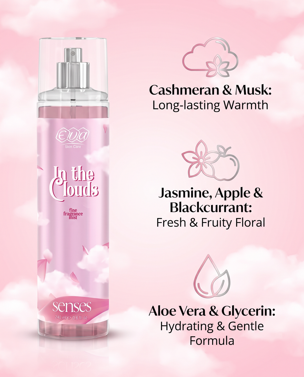 Eva in the clouds Body Splash For Women 240ML