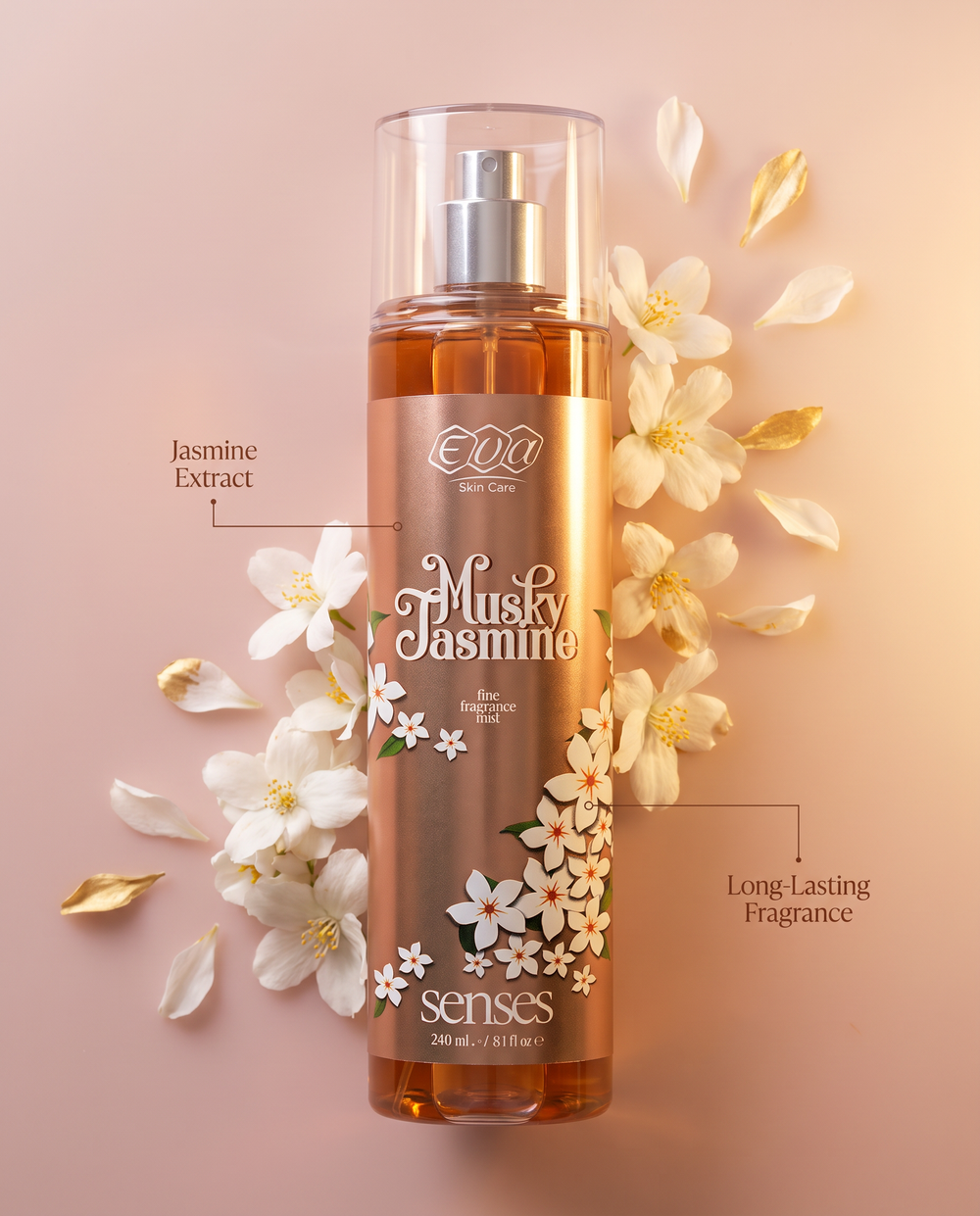EVA MUSKY JASMINE BODY MIST SENSES 240ML