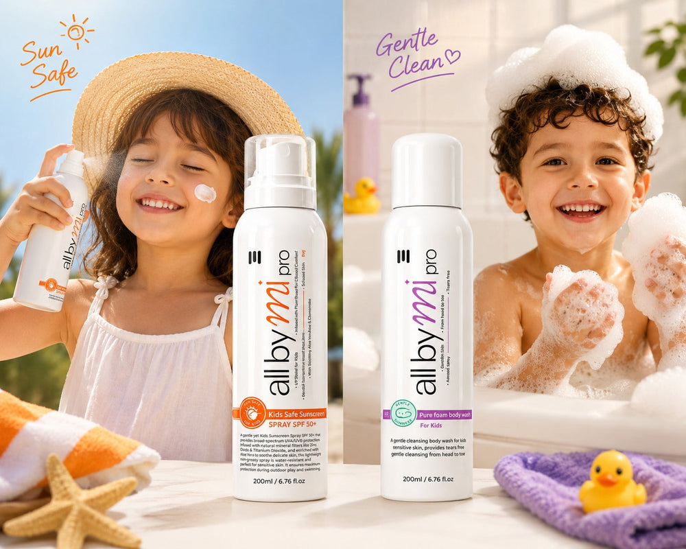 All by mi Kids sunscreen Spray SPF 50+ body wash