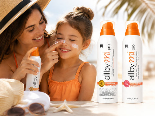 بخاخ واقي الشمس All by mi بعامل حماية SPF50+ بخاخ زيتي بعامل حماية SPF15