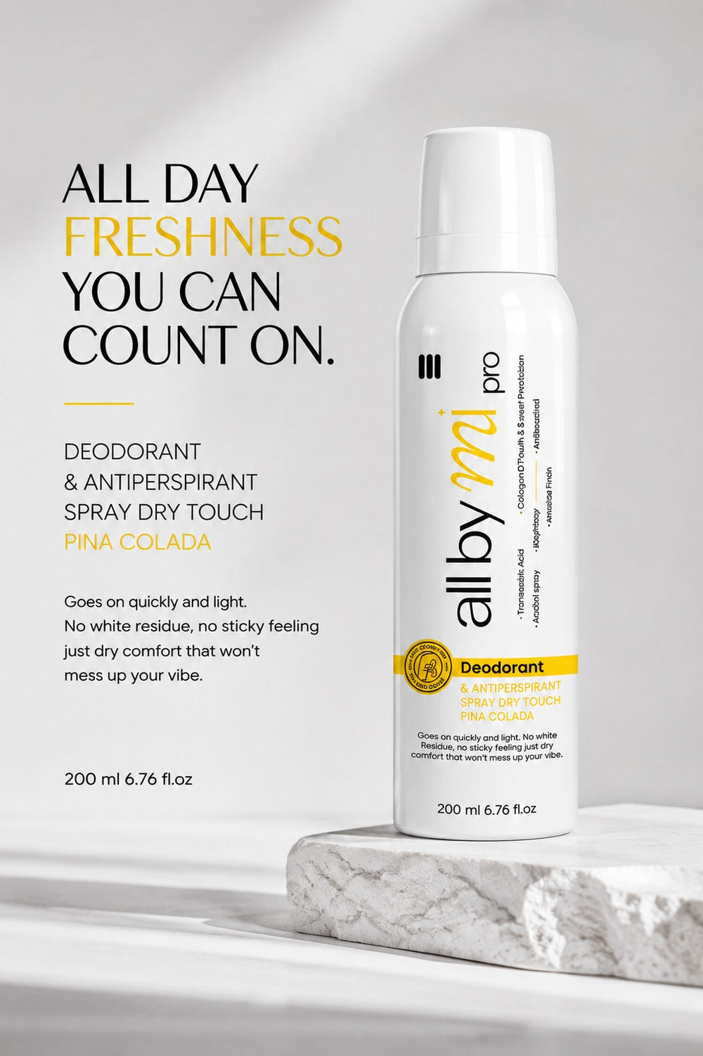 All by mi deodorant dry touch pina colada 200ml