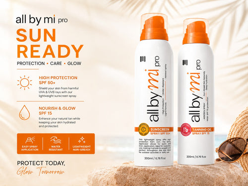 بخاخ واقي الشمس All by mi بعامل حماية SPF50+ بخاخ زيتي بعامل حماية SPF15