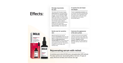 Bioliq pro rejuvinating retinol night serum 20ml