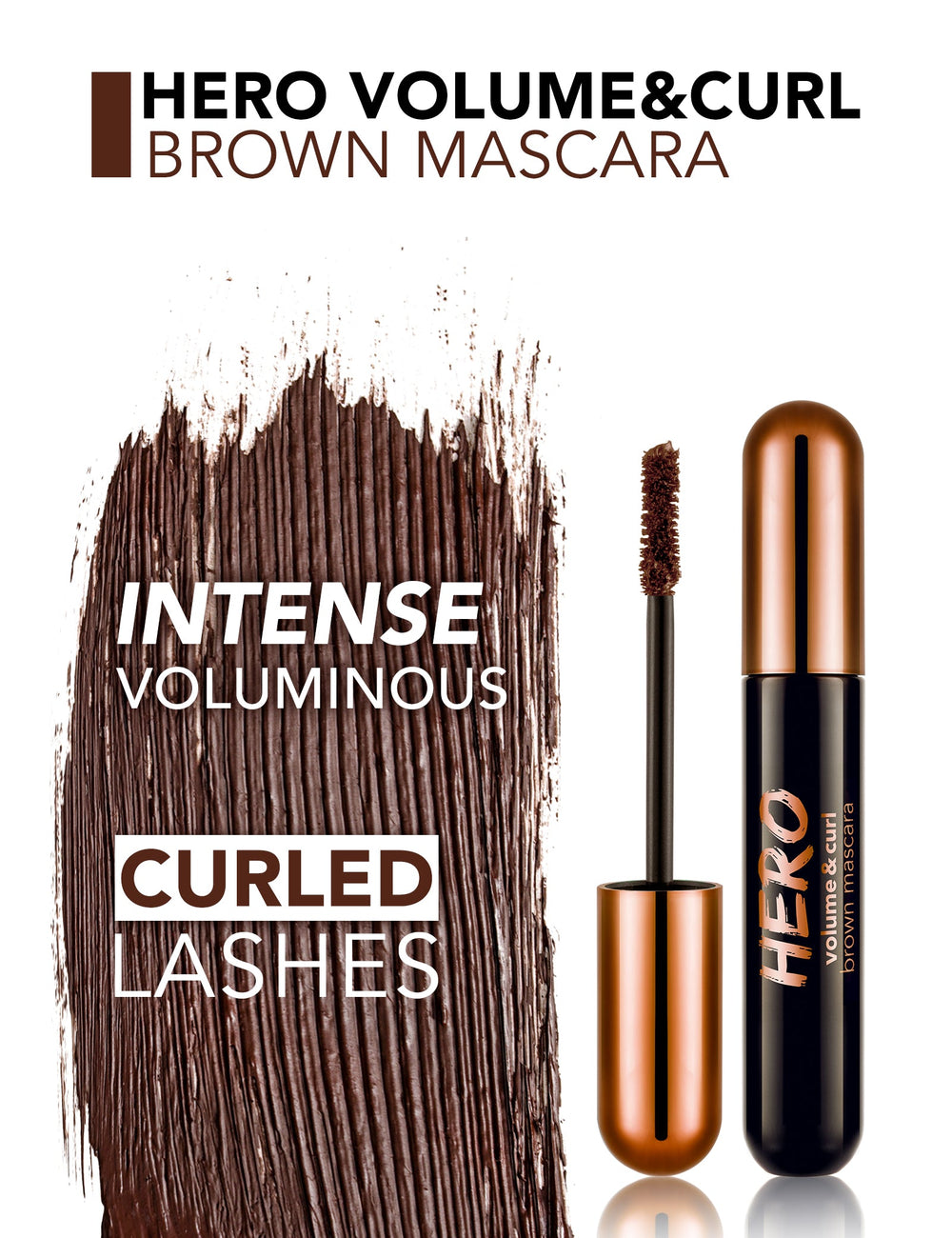 Flormar Hero Volume & Curl Mascara Brown