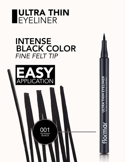 Flormar Ultra Thin Eyeliner Black 001