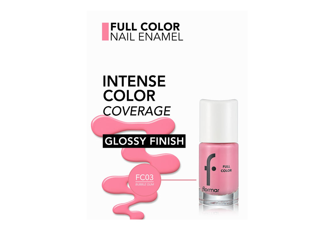 Flormar Full Color Nail Enamel FC03 Bubble Gum