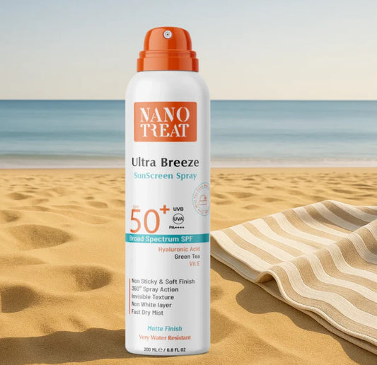 Nano treat ultra breeze sunscreen spary +50 spf