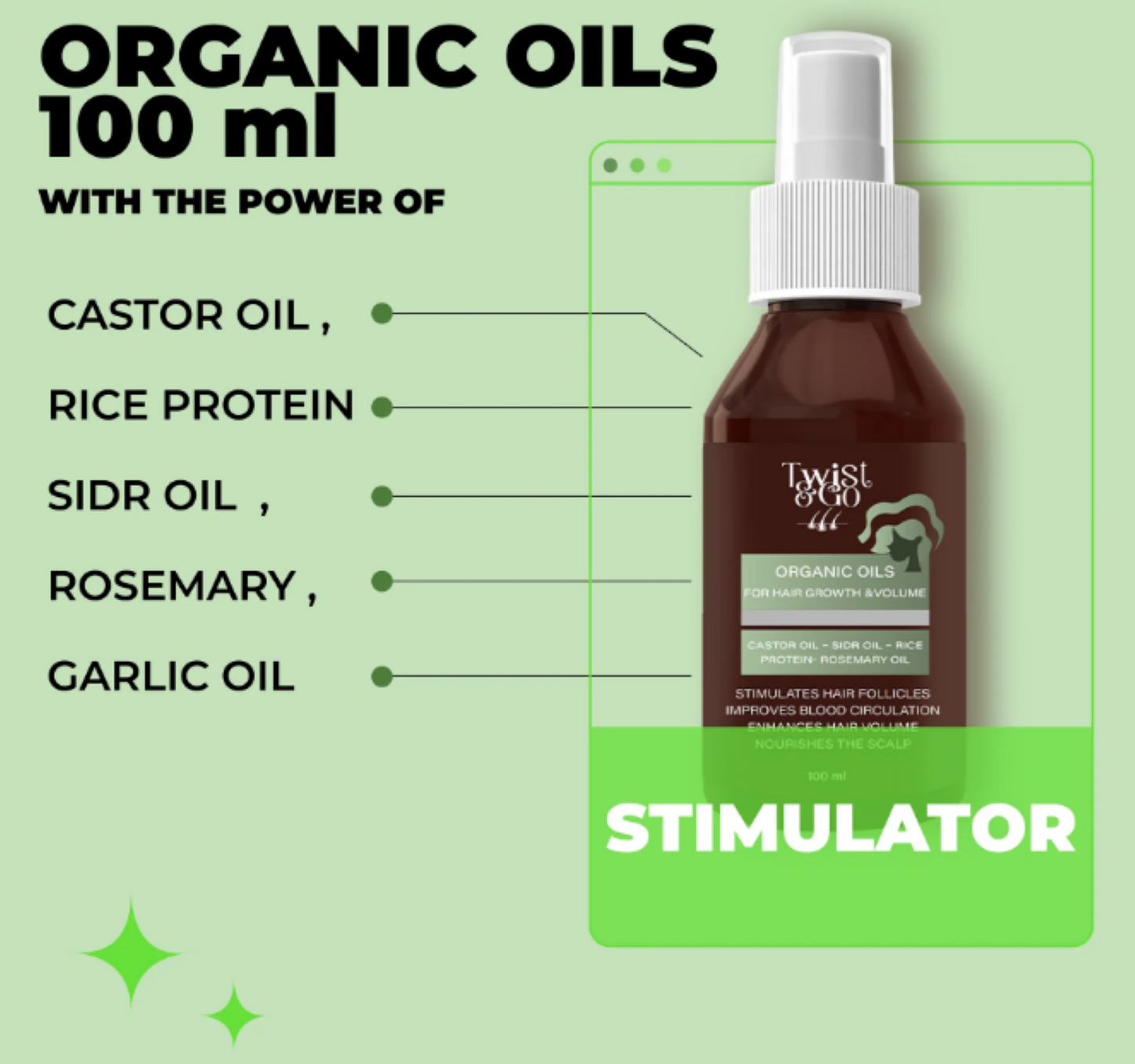 Twist & Go Organic Oils 100 Gm