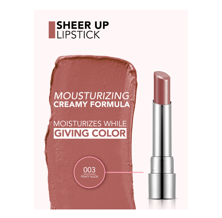 Flormar Lipstick Sheer Up 003 Pinky Nude 3g3