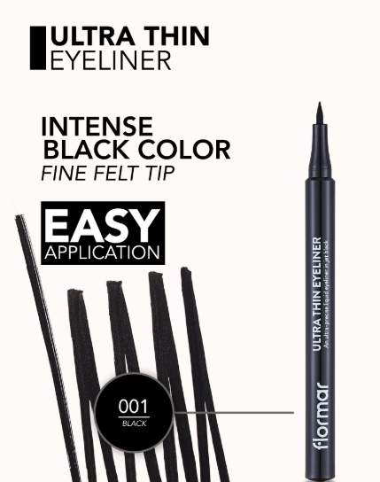 Flormar Ultra Thin Eyeliner Black 001