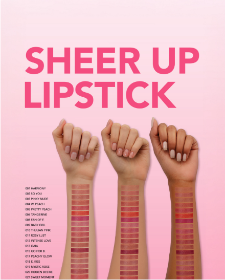 Flormar Sheer Up Lipstick 05 Pretty Peach