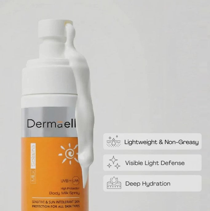 Dermaelle UV Defense SPF 45 Body Milk Spray 200ml
