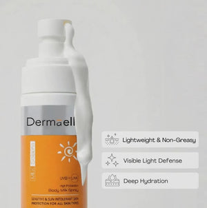 Dermaelle UV Defense SPF 45 Body Milk Spray 200ml