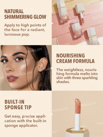 sheglam glow liquid highlight vanilla frost 5.2ml
