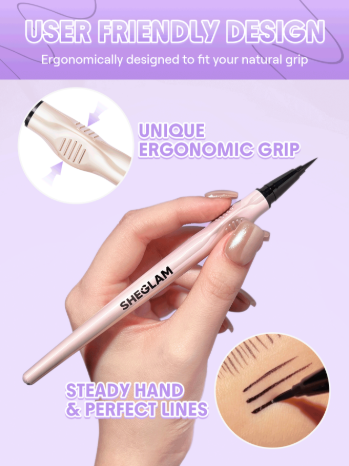 SHEGLAM Glide Control Liquid Eyeliner - Matte Black