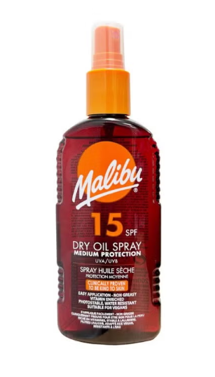 Malibu 15 Spf Dry Oil Spray 200 ml