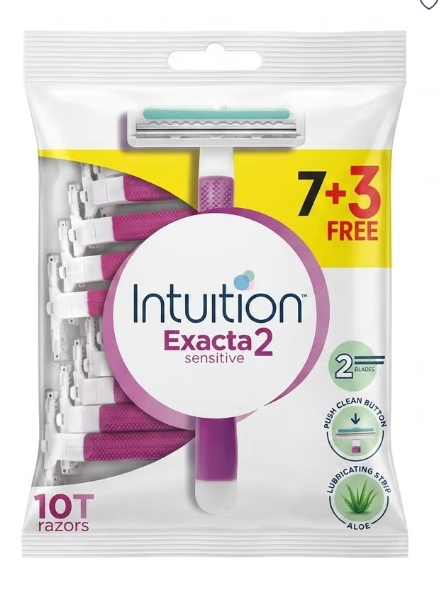 Schick Exacta 2 Colors Womens Razors 10 Pieces