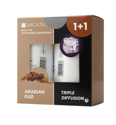 Vacation Arabian Oud Whitening Deodorant 50 ml + Triple Diffusion Deodorant 50 ml Combo Pack
