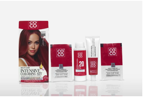 Coco Cosmetics Hair Color Kit 7.66 – Intense Red Blonde