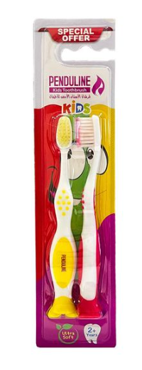 Penduline Kids Toothbrush Ultra Soft Yellow & Red