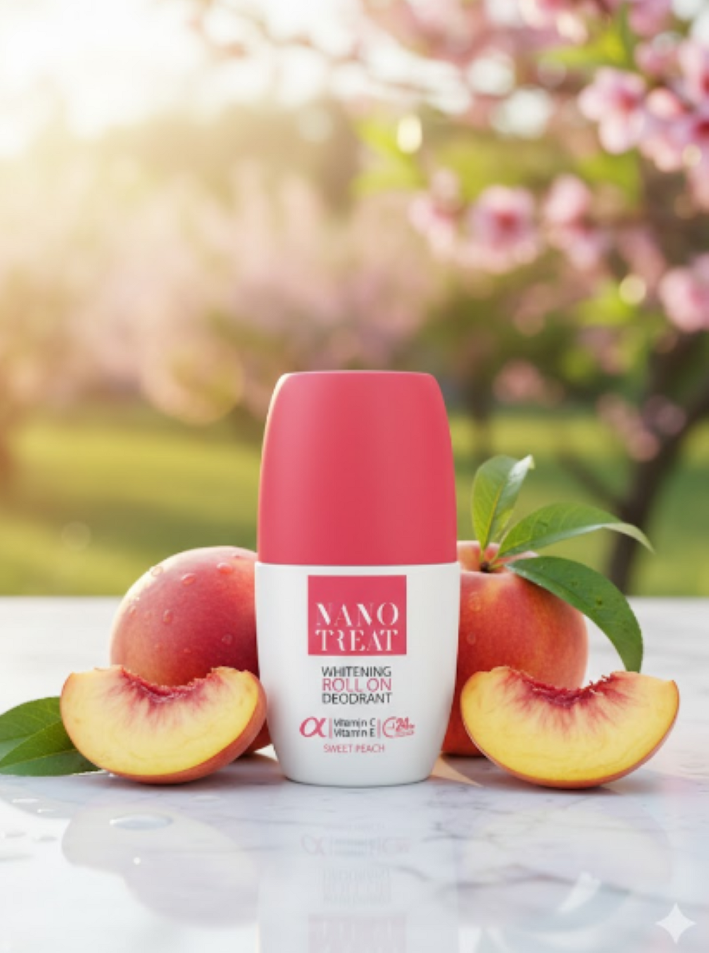 Nano treat whitening roll on sweet peach&rose 50ml