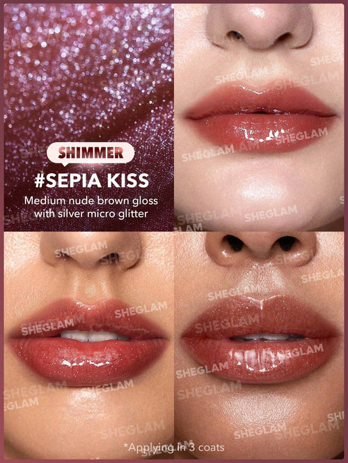 SHEGLAM Shiny Lip Plumper Shimmer-Sepia Kiss