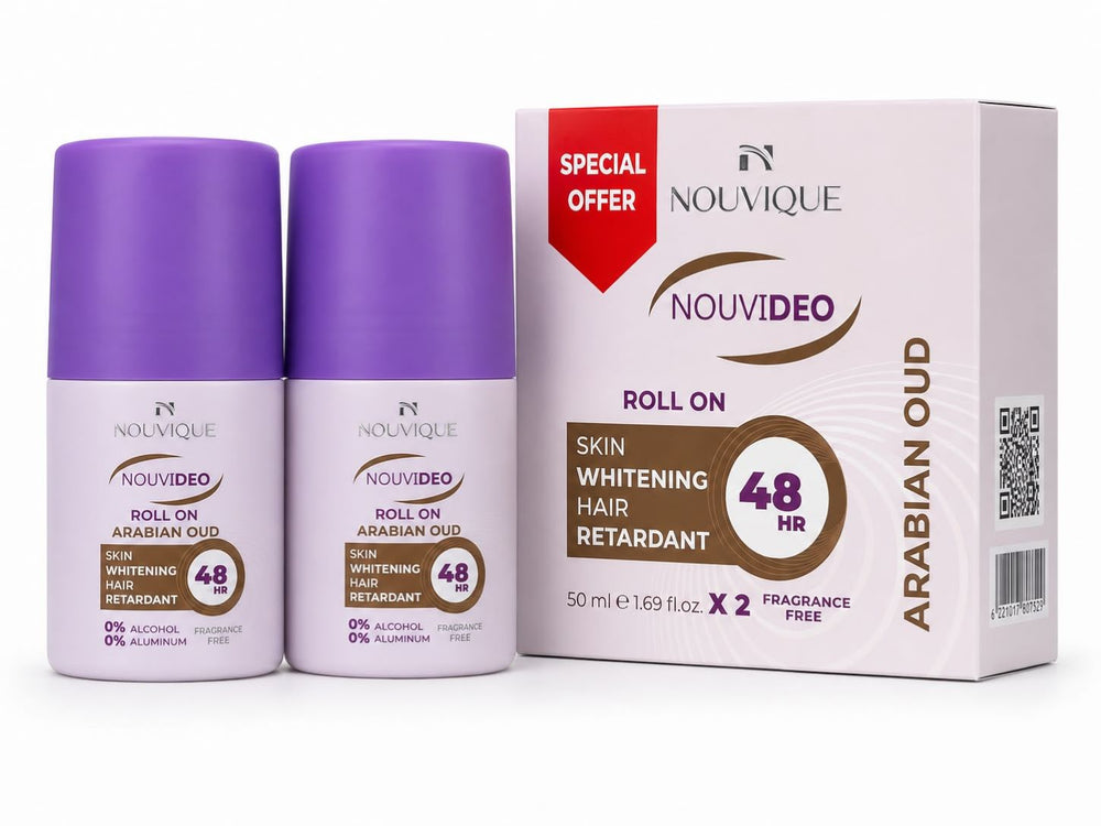 NOUVIQUE NOUVIDEO Roll-On Arabian Oud 48HR (Pack of 2 × 50ml)