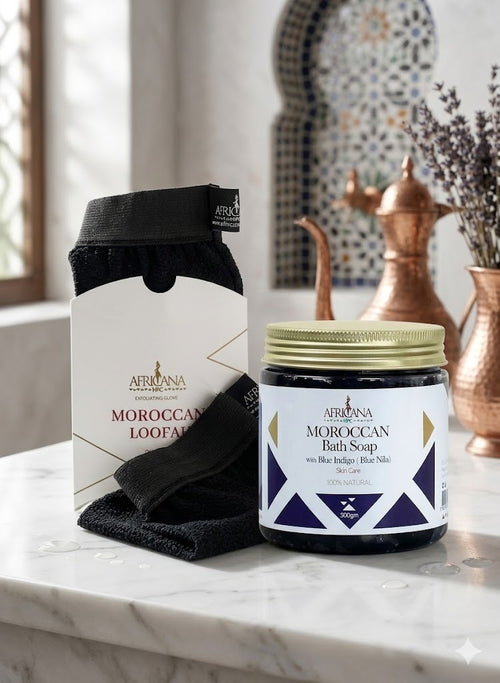 Africana blue nila & loofah offer